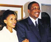 Celebratory couple: King Letsie III and his wife, Queen Karabo Mohato Bereng Seeiso